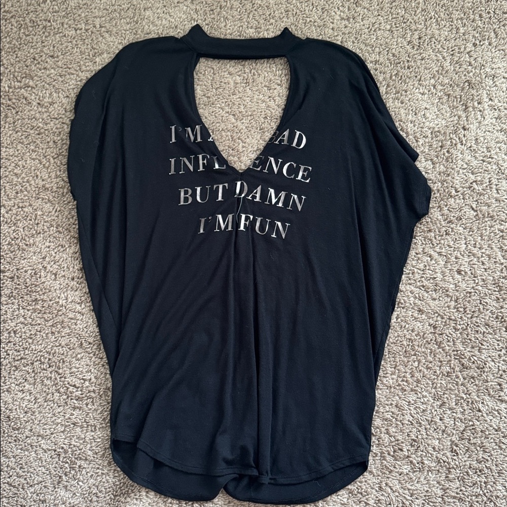 Express Black Short Sleeve Tee
